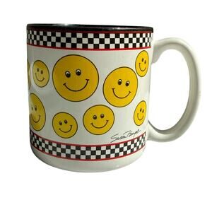 Vintage 90s Susan Burger Smiley Face Mug 12oz Made in Korea